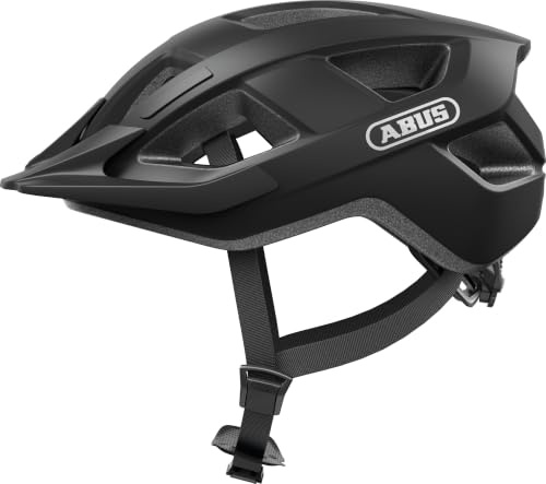 ABUS Aduro 3.0 LED cykelhjälm - sportig cityhjälm i snygg design för vardagliga och sportiga turer - med bakljus - för dam och herr - storlek M, svart