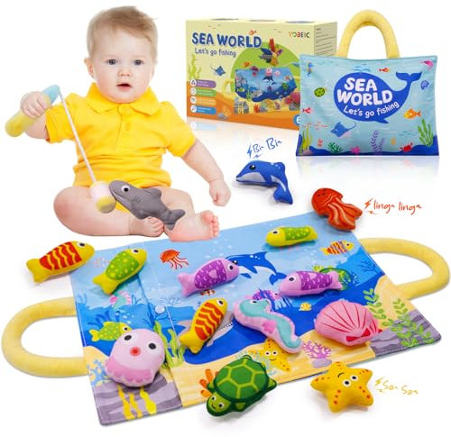 Jouets Enfants Montessori pour Enfants 2 Ans, Jouets Enfants 3 Ans de Pêche, Jouet Préscolaires pour 1,2,3,4 Ans, Jouet Sensoriels de Forme de Couleur, Cadeaux d'anniversaire pour Bébés