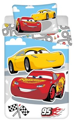 My sweety pop - Biancheria da letto per bambini - Cars - 2 pezzi - Bambino - Copripiumino - reversibile - 100 x 135 - Federa - 40 x 60 cm - Biancheria da letto - 100% cotone