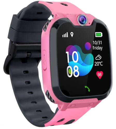 Smartwatch Bambini, Telefono Smartwatch per Bambini con 16 Giochi Chiamata Musica HD Touchscreen Fotocamera, Cellulare Orologio Bambino Regalo Compleanno per Ragazzi Ragazze[Scheda SD integrata]