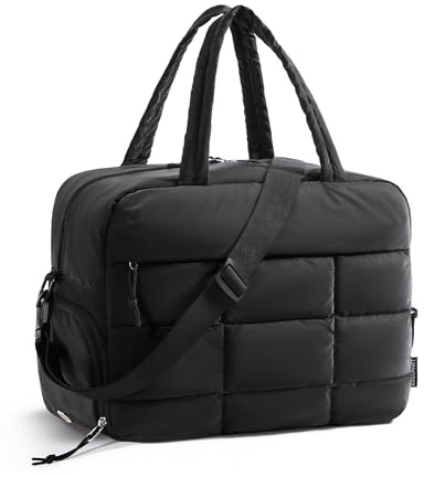 BAGSMART Puffer Sporttasche Damen Reisetasche Klein Mit Schuhfach 23L