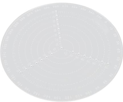 Irfora 200 Mm de Diámetro Round Center Finder Compass para Carpintería, Acrílico Transparente con Múltiples Agujeros, Fácil de Usar, Encuentre Rápidamente un Círculo Más Grande y