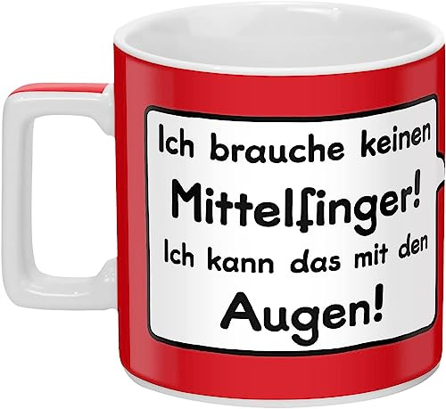 Sheepworld Tasse mit Spruch Augen | Sheepworld Wortheld-Tasse, Porzellan, 45 cl, Mehrfarbig | Tasse lustig, Sprüche-Tasse | 45404