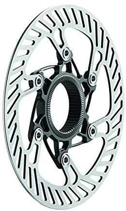 Campagnolo Unisex – Erwachsene 03 AFS Bremszubeh, grau, One Size | Campagnolo 03 2-teiliger Scheibenrotor mit Zentralverriegelung, 140 mm, schwimmende, wärmeableitende Legierung