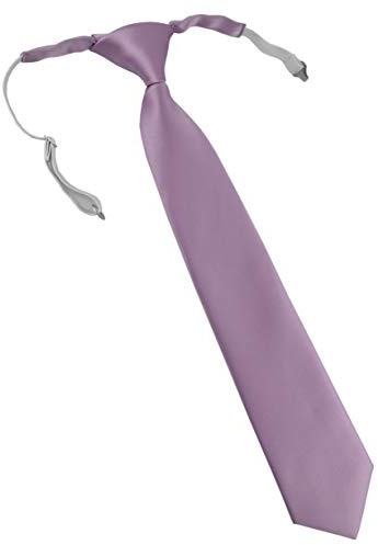 TigerTie Designer Security Sicherheits Krawatte in einfarbig Uni - vorgebunden mit Gummizug
