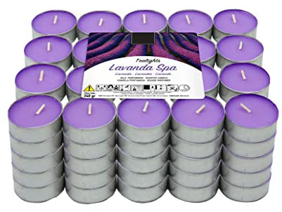 Lumar Aromatic Velas de té aromáticas (Lavanda Pack 100 Velas)