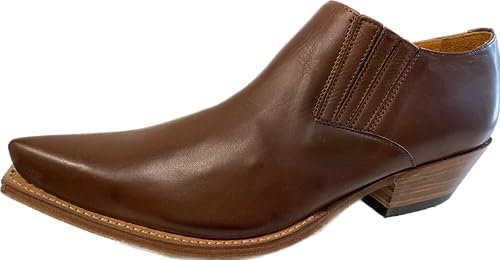 Sendra 4133 Stiefellette Boots Cowboystiefel Westernstiefel Braun Unisex inclusive Roy Dunn´s Lederfett Tragetasche (43)