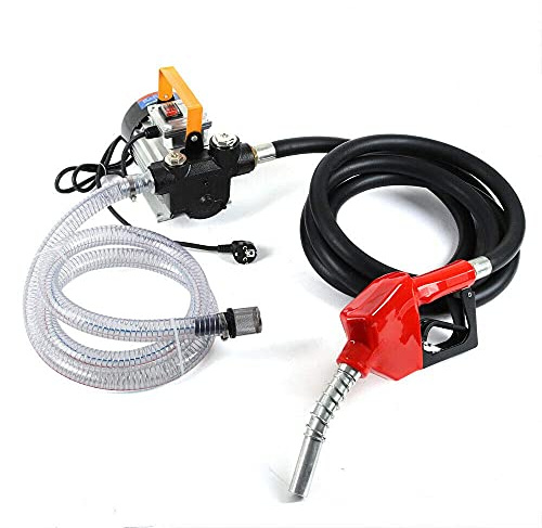 Bomba Diesel Autoaspirante Bomba de Transferencia Bomba de gasóleo 230V 550 W con 2 mangueras 60L/min