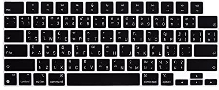 WYGCH Thai Keyboard Cover Skin for MacBook 2025-2022 Air 13.6 15 M4 M3 M2 A3240 A3241 A3113/A3114/A2681/A2941; 2025-2021 Pro 14 16.2 M4 M3 M2 M1 Pro/Max A2918/A2992/A2779/A2780/A2991- US Layout