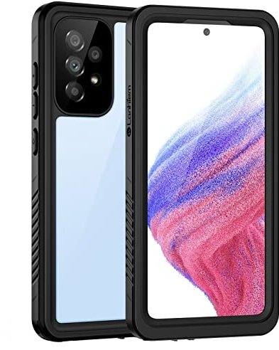 Focusor für Samsung Galaxy A53 5G Hülle IP68 Wasserdicht 360 Grad Outdoor | Schwarz,Wasserfest Schutzhülle,Waterproof,Handyhülle mit Displayschutz,Stoßfest Panzerhülle,Full Cover,Staubdicht,Baustelle