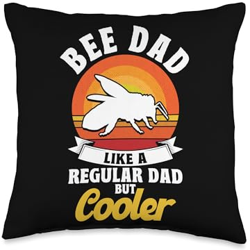 Beekeeping Bee Dad Like A Normal Dad But Cooler Beekeeper Throw Pillow