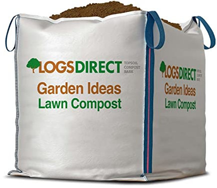 Warma 1 x Bulk Dumpy Bag Lawn Compost Peat Free - 100% Recycled Green Peat Free & Improves Soil Condition - Top Dressing Ground Maintenance Natural Fertiliser Weed Suppressant Garden Turf Preparation