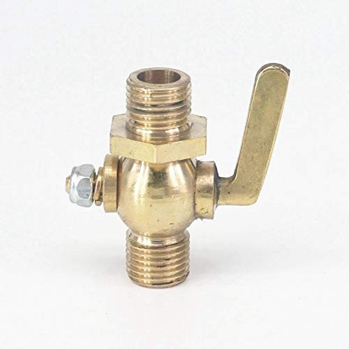 LUFAA Válvula de Cierre de Llave de Purga de Drenaje de latón, 1 Unidad, 1/4; Rosca Macho BSP for Combustible, Gas, Aceite y Aire