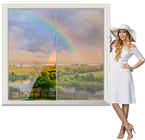 Insektenschutzrollo Grau 110x90cm Insektenschutz Tür Fenster Moskitoschutz Fliegenvorhang Ohne Bohren für Küche/Wohnzimmer/Schlafzimmer