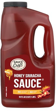 Ventura Foods SauceCraft Honey Sriracha Sauce with Sweet Heat, Versatile and Globally Inspired Spicy Sauce for Food Service, Wings, Sandwiches and Dipping, 0.5 Gallon