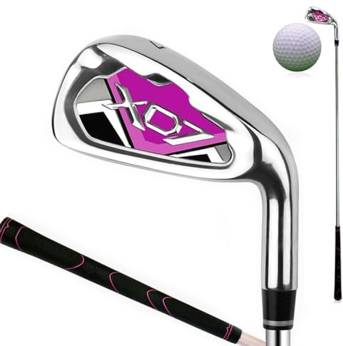Mazze da Golf per Destrorsi in Ferro da N.7 per Uomini e Donne, Corpo in Carbonio Singolo/Acciaio R Level per Principianti, + 1 Pallina da Golf (Viola, Grafite (Donna))