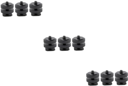 OSALADI 9stücke Aluminium Legierung Hot Shoe Adapter Für DSLR Kameras Stabiler Gewinde-Adapter Mit Einstellbaren Schrauben Für Blitzgeräte Und Zubehör Für Fotografie Und Videografie