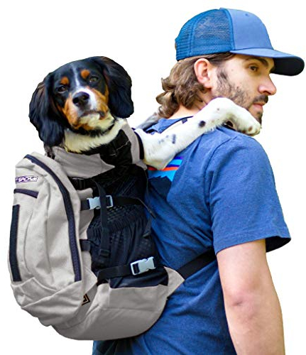 K9 Sport Sack Verstellbarer Hundetragerucksack (Medium, Plus 2 - Hellgrau)