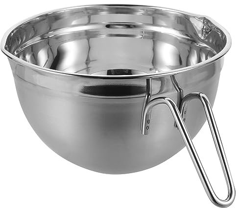 MAGICLULU Ciotola Per Mescolare 20 Cm in Acciaio Inossidabile Con Manico, Ciotola Per Impastare e Preparare Insalate, Resistente e Impilabile Per Uso Domestico e Cucina Professionale