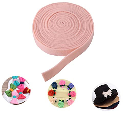 STOBOK Filzband Weihnachtsverpackungsband Breites Weihnachtsband Weihnachtsfeier Liefert Weihnachtsdekoration Weihnachtsband Zum Selber Basteln Gefilzte Pompons Wollfilz Rosa Dekorationen