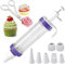 9Pcs Piping Nozzle Set with Cake Decorating Pen - Piping Gun for Cake Decorating Piping Nozzle Set - Icing Piping Kit - Cookie Decorating Kit - Baking Supplies Set with 7 Nozzles