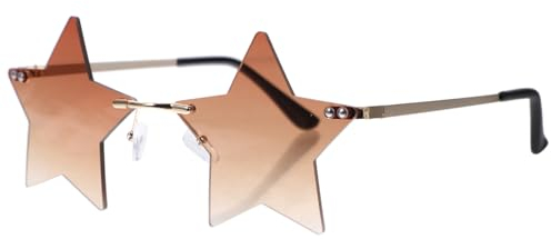 COLLBATH Partybrille Bunt Disco-brille Randlose Brille Für Damen Herren Sonnenbrille Mit Blendschutz Für Party Urlaub Festival