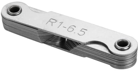 BORDSTRACT Edelstahl-Radiuskehllehre, externes und internes konkav-konvexes Messwerkzeug, reicht von R0,3 bis R100 mm (R52-100MM)