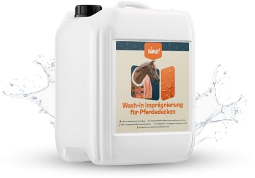 nimo® Impermeabilización Wash-In para mantas de caballos, manta de caballo, impregnación transpirable, sellado contra la humedad y la suciedad | protección contra la lluvia para mantas de caballo