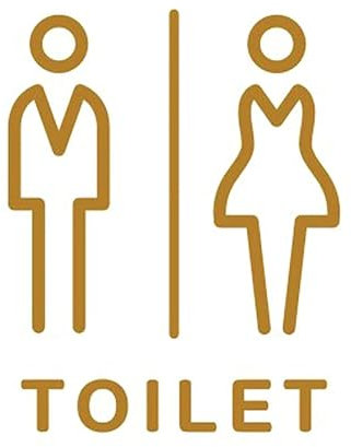 Yoeoefuo Toilettenschild Wc Schild Badezimmer Zeichen Schlicht Stilvoll Selbstklebend Toilettenschil Männer/Frauen WCschild Acryl Toiletten Wandschild Für Toiletten Im Büro Oder Hotel(Style 3)