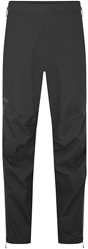 Rab Men's Firewall Mountain Pants - Waterproof Breathable Shell Trousers for Hiking & Climbing - Black - X-Large/32 Inseam