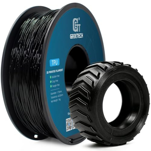 GEEETECH TPU Filament, TPU 95A Schwarz,1kg Spule für 3d Drucker