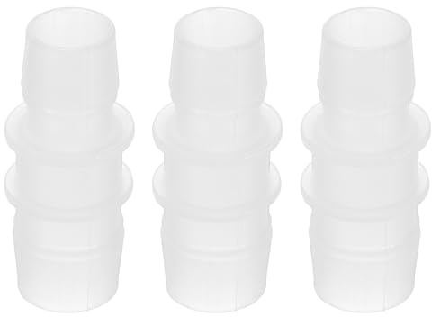 PATIKIL Schlauchstutzen-Reduzierstück, 3 Stück 3/4 auf 5/8 Schlauch-ID-Verbinder Joint Kunststoffrohrfitting Splicer Mender Union Adapter für Luft Wasser Kraftstoff Gas Aquarium, Weiß