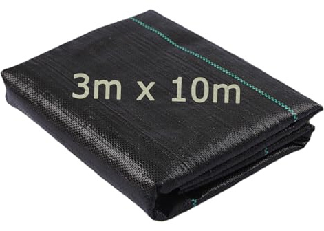 aotusoa 3m x 10m Toile Paillage Bache Anti Mauvaise Herbe pour Jardin Géotextile Perméable à l'eau 90g/m² Bâche Anti-Herbes Résistante aux Déchirures Haute Résistance aux UV (3m x 10m = 30m²)