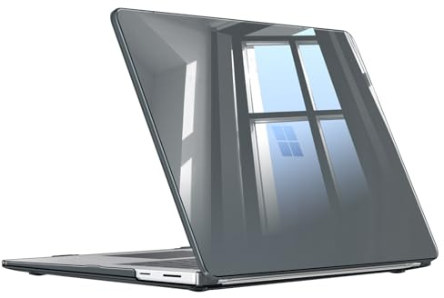 Fintie Hülle Kompatibel mit 15'' Microsoft Surface Laptop 7 2024 | 15'' Surface Laptop for Business 8. Generation Intel 2026, Ultradünne Hartschale Schutzhülle Snap Case, Schwarz