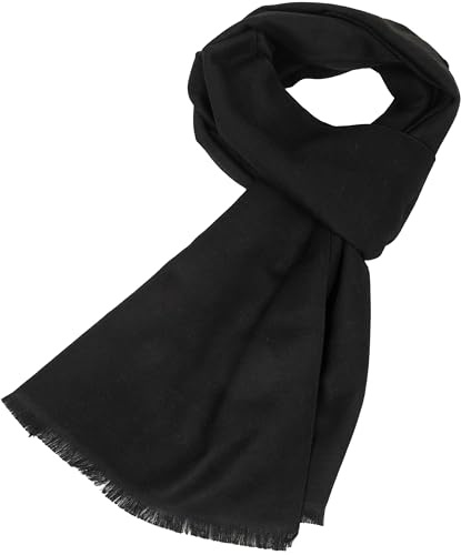 INOGIH Mens Winter Soft Warm Solid-Tassel-Feel-Scarves Chunky Long Scarves for Cold Weather 11.8 * 70.8 inch