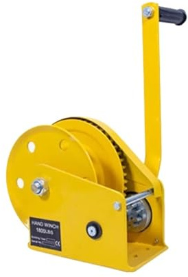 ABBNIA Cabrestante de manivela de Alta Resistencia, 1800 Libras, 20 m, Cable de Acero, Manual, pequeño, portátil, grúa de tracción Manual, bidireccional (20 m, 18