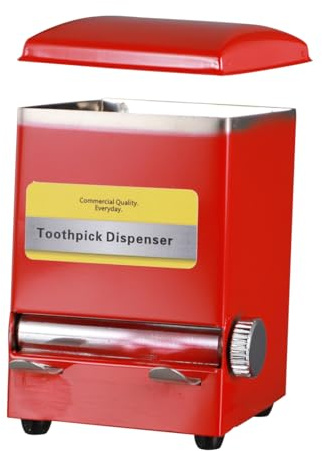 GLEAVI Portastuzzicadenti in Acciaio Dispenser Automatico Organizer con Sigillato per Uso Resistente e Adatto Feste e Riunioni