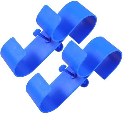 Alipis Set 2 Pezzi Doppio Gancio Per Abiti e Asciugamani Da Bagno, Ganci Per Recinzione in Plastica Resistente, Organizer Salvaspazio Senza Foratura Per Bagno, Camper e Piscina