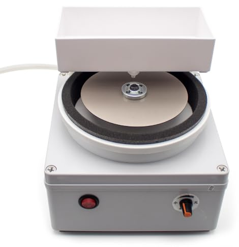 LeTkingok Meuleuse Plate Électrique, Affûteuse Diamantée Refroidie à l'Eau, 125 mm, Vitesse Variable de 0 à 5 000 tr/min, pour Couteaux, Pierres Précieuses et Lapidaires