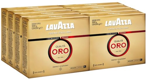 LAVAZZA - Café Moulu Qualità Oro 4Kg - Café italien - 100% Arabica - Équilibré & Aromatique - Intensité 5-16x250 g