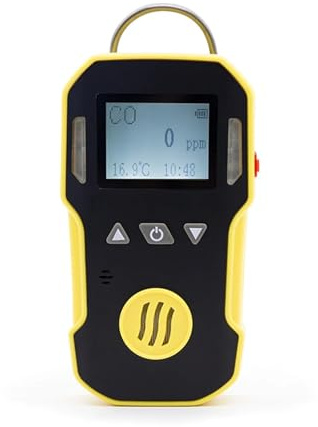 Detector de Gas portátil BH90A CO, H2S, EX, O2, con vibración, alarmas visuales y audibles, medidor de Monitor de Gas for el Trabajo, el hogar Interior/Exterior