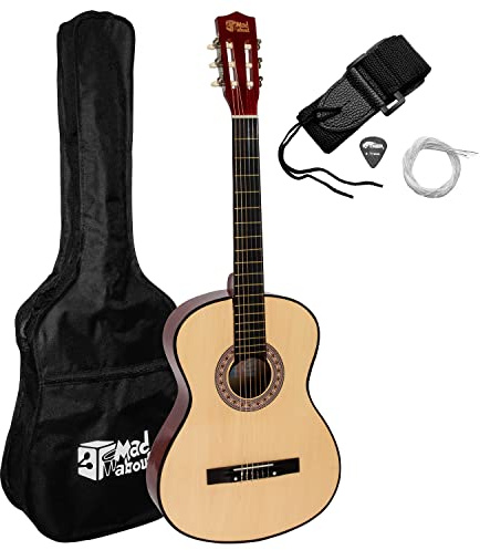 Mad About CLG1-44-PACK Spanische klassische Kindergitarre , volle Größe, für Anfänger im Alter ab12+ | Für Anfänger, ideal für Kinder ab 12 Jahren