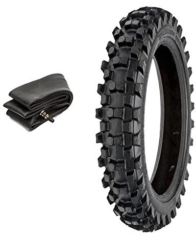 EMB12MEG Gomma Copertone Pneumatico + Camera Moto Mini cross 80/100-12 2.75-12 Tassellato Minimoto Minicross