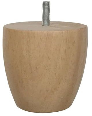 Furniture Legs Europe Möbelfuß rund Holz Höhe 8 cm (M8) | Hohe Qualität und nachhaltiges Holz mit transparentem Schutzlack