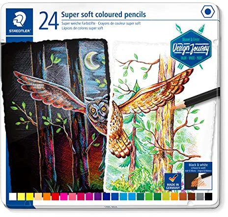 STAEDTLER-149C ST Color Super Suave, Multicolor, 1 caja metálica con 24 lapices (149C M24)