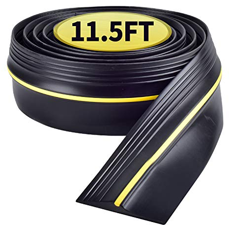 3.5m /13mm Épaisseur Joint de Seuil de sol de garage en caoutchouc,seuil de porte de garage Bande de remplacement facile à couper,caoutchouc résistant aux intempéries DIY remplacement de décapage