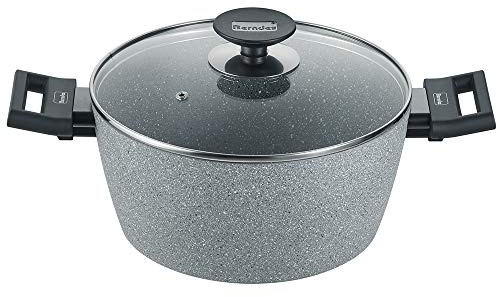 Berndes Topf 20cm- Alu Induktion Special Edition - Kochtopf mit Glasdeckel für alle Herdarten, antihaft-beschichtet, induktionsgeeignet, Soft-Touch Griffe
