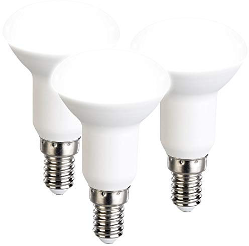 Luminea LED Spot E14: 3er-Set LED-Reflektor R50 tageslichtweiß 450lm, E14, 5W (ersetzt 40 W) (Lampen Leuchtmittel, Leuchtmittel Tageslicht-weiß, Einbaustrahler)