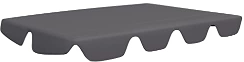 vidaXL Ersatzdach für Hollywoodschaukel Gartenschaukel Dach Dachbezug Schaukeldach Ersatz-Bezug Sonnendach Dachplane Anthrazit 188/168x145/110 cm