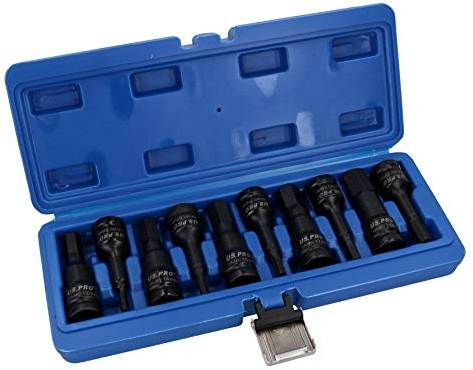 Metrische MM Impact Impact Impact Inbus-Schlüssel Stecknüsse Extra Lang 5mm-19mm 10pcs